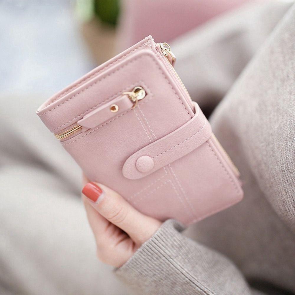 Waterproof Women Card Bag Multi-card Slot PU Leather Coin Purse Simple Short Women Wallets  Daily