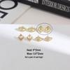 Copper-Plated Gold & Silver Demon Eye Earrings with Zircon for Women - Niche Luxury Design