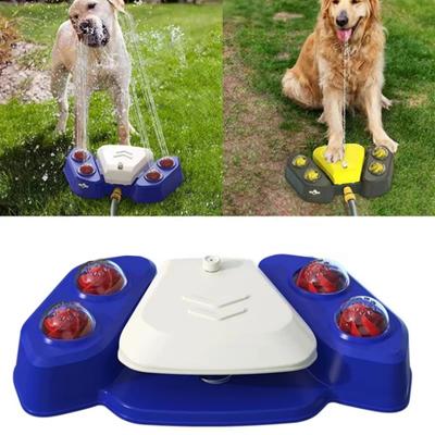 Cachorro Brincando Brinquedo de Água Pise no Aspersor Ativado Jato de Água Automático Fornece Água Potável Fresca ao Ar Livre para Cachorro Grande
