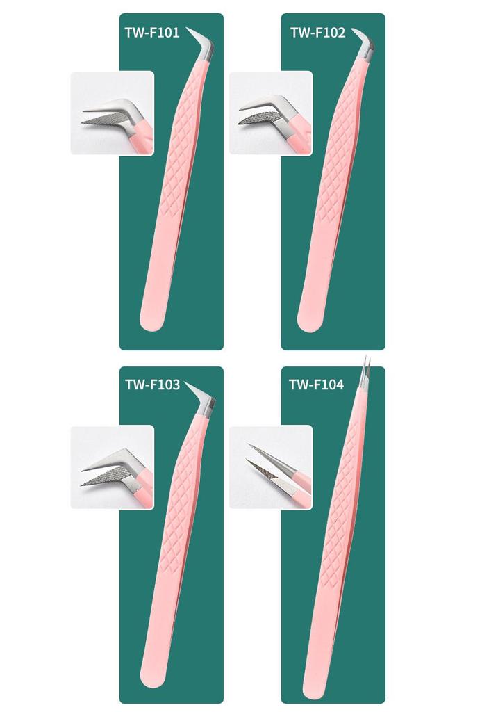 Gold Feather Stainless Steel Precision Eyelash Tweezers - High Precision for Grafting and Separating Eyelashes