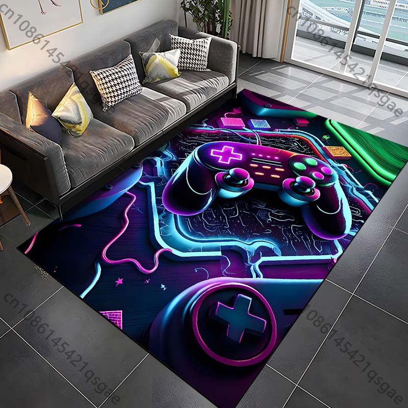 15 Sizes Modern Gamer Carpet Rug for Bed Room Living Room Bathroom Mat Creative Door Mat Cloakroom Home Decor Play Room Area Rug