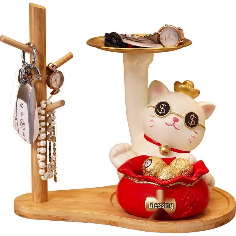 Creative Lucky Cat Key Holder: Entryway Decor & New Home Gift