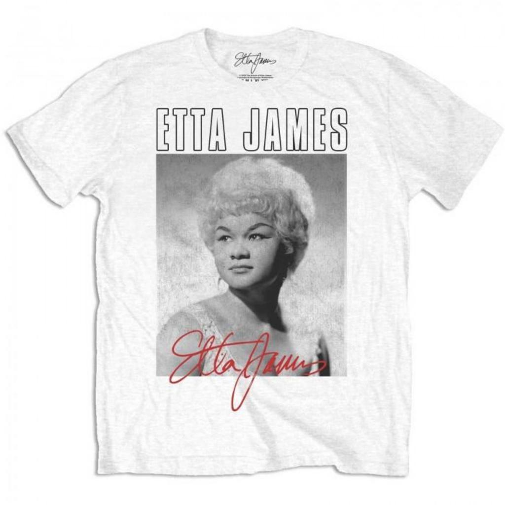 Maglietta in Cotone Unisex Adulto con Ritratto di Etta James