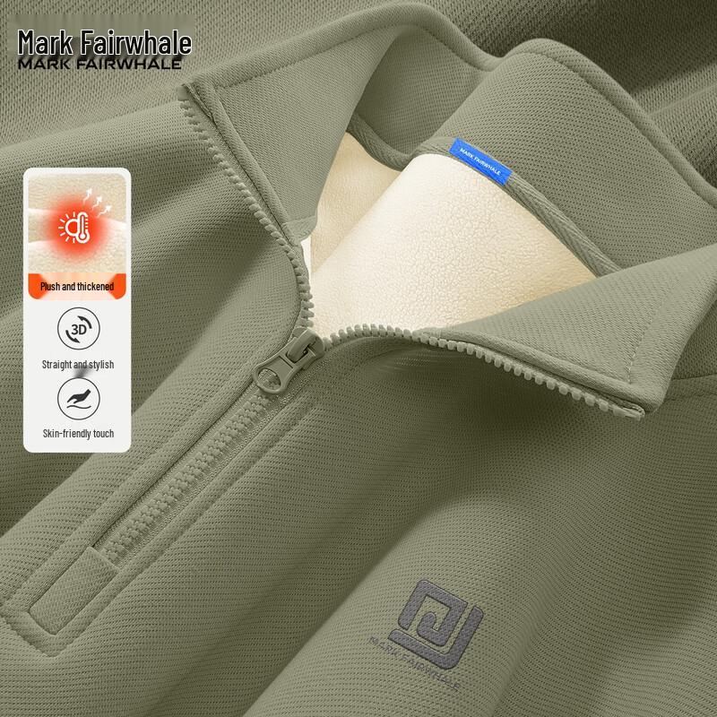 

Mark Fairwhale Men s Fleece Half-Zip Stand Collar Sweatshirt 3XL