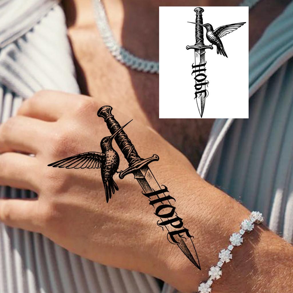 1 Foglio Tatuaggi Temporanei Teschio Ancora Insetto Per Mani Collo Adulti, Adesivi Tatuaggi Finti di Halloween Tatuaggi Realistici a Lunga Durata