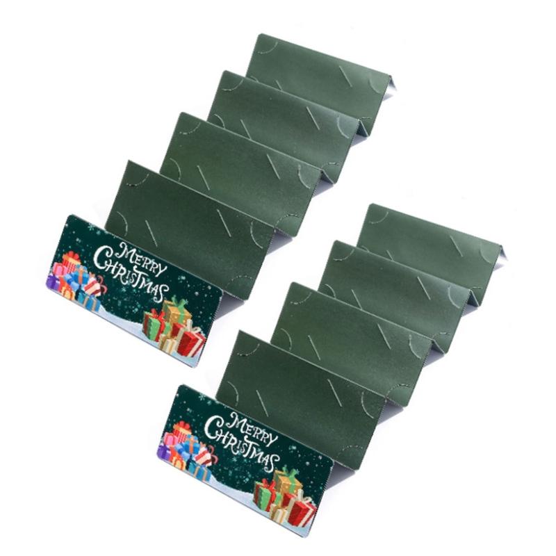  2Pcs Christmas Themed Cash Holder with 10 Slots Holiday Gift Card Money Envelope For Kid Adult Christmas Gifts Exchanges