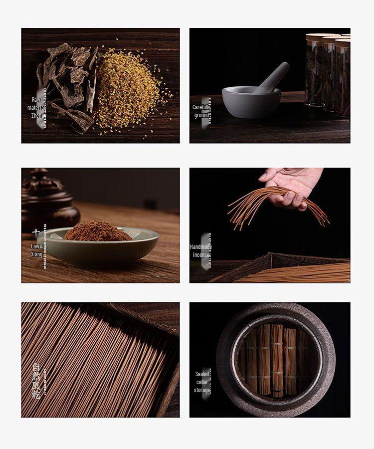 Zhang Zhong Xiang Sandalwood & Agarwood Osmanthus Natural Incense Sticks for Home & Worship