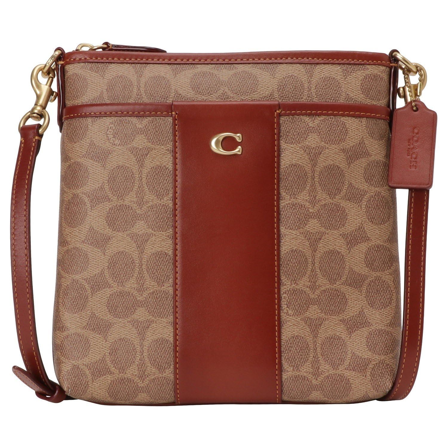 

Комплект Signature Canvas Shoulder Bag Messenger Crossbody SIGNATURE KITT CC533 B4NQ4 Tan Last [Coach] Women [Item]