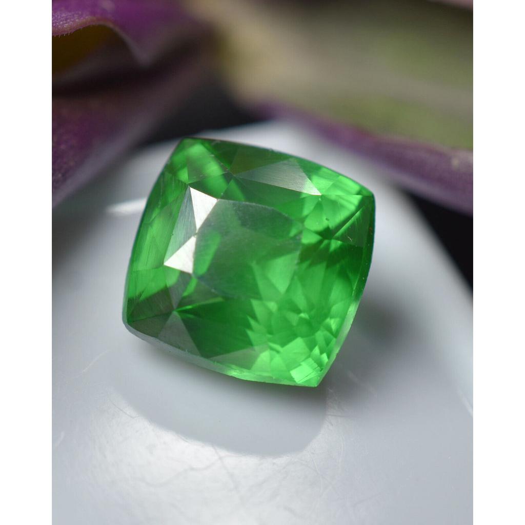 8.20 Ct Natural Green Garnet Cushion Shape Loose Gemstones