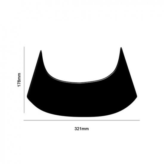 Glossy Piano Black Rear Center Cover Trim For Chevrolet Corvette C7 2014-