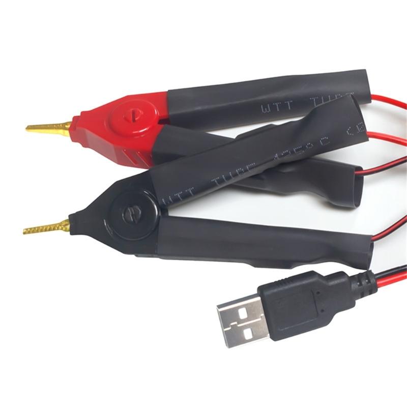 Precisions USB 4 Wire Kelvin Clip Battery Resistance Tester Probe  Plastic Battery Internal Resistance Test Clip 1-100