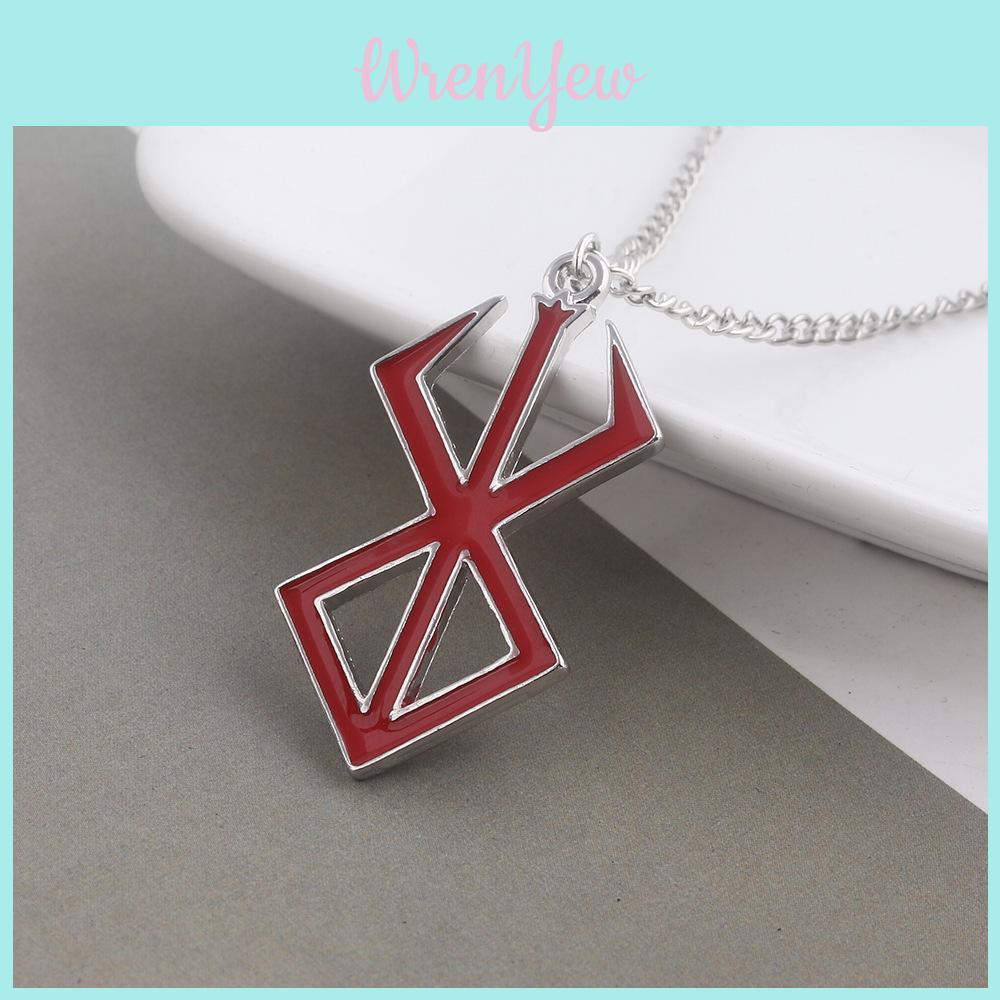 Přívěsek na náhrdelník z anime Berserk s geometrickým designem ze slitiny pro fanoušky Cosplay