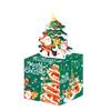 Christmas Green Festive Paper Money Box Holiday Illustration Party Decora Gift