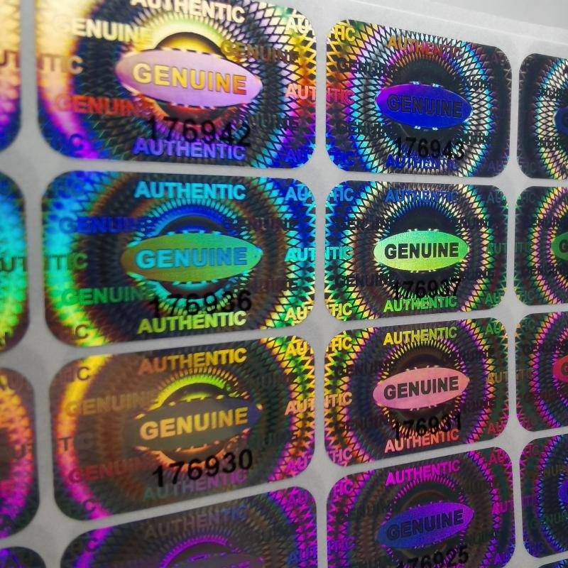 60/120/300Pcs Security Seal Tamper Proof Stickers Holographic Warranty Void Laser Label With Serial Number Adhesive Label