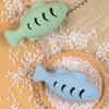 Silicone Treat Dispensing Fish Teeth Cleaning Self-Playing Boredom Relief Cats Wand Kitten Chew Resistant Molar Interactive Toy