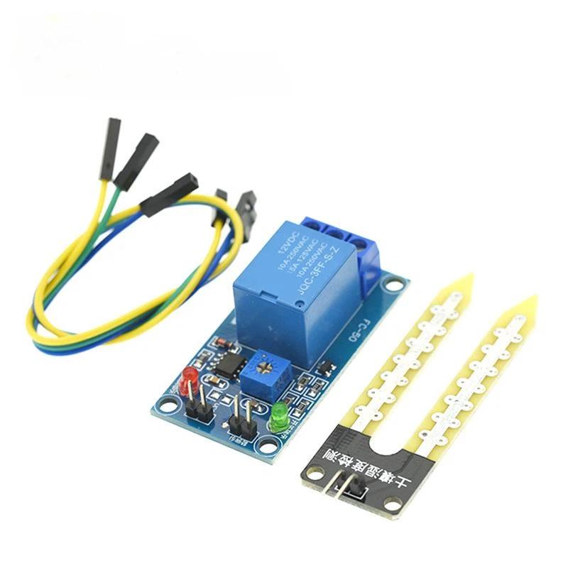 Kit de Sensor Capacitivo de Humedad del Suelo con Módulo de Relé para Jardinería DIY Detección de Humedad