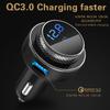 Wireless Car Kit FM Transmitter Handsfree MP3 Player Bluetooth-compatible Dual USB QC3.0 Fast Charger Outdoor Car Accessories