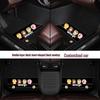 Custom Leather Car Floor Mats for Women - Cartoon Design, Double-Layer, Full Coverage