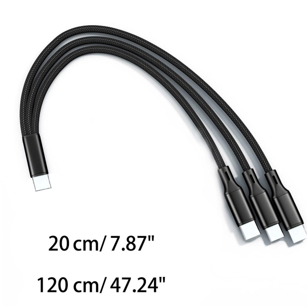 Multi USB Type C Charging Cable 5V 2A, 3-in-1 Type C Charger Cord with 3 USB-C Port for Cell Phones/Tablets