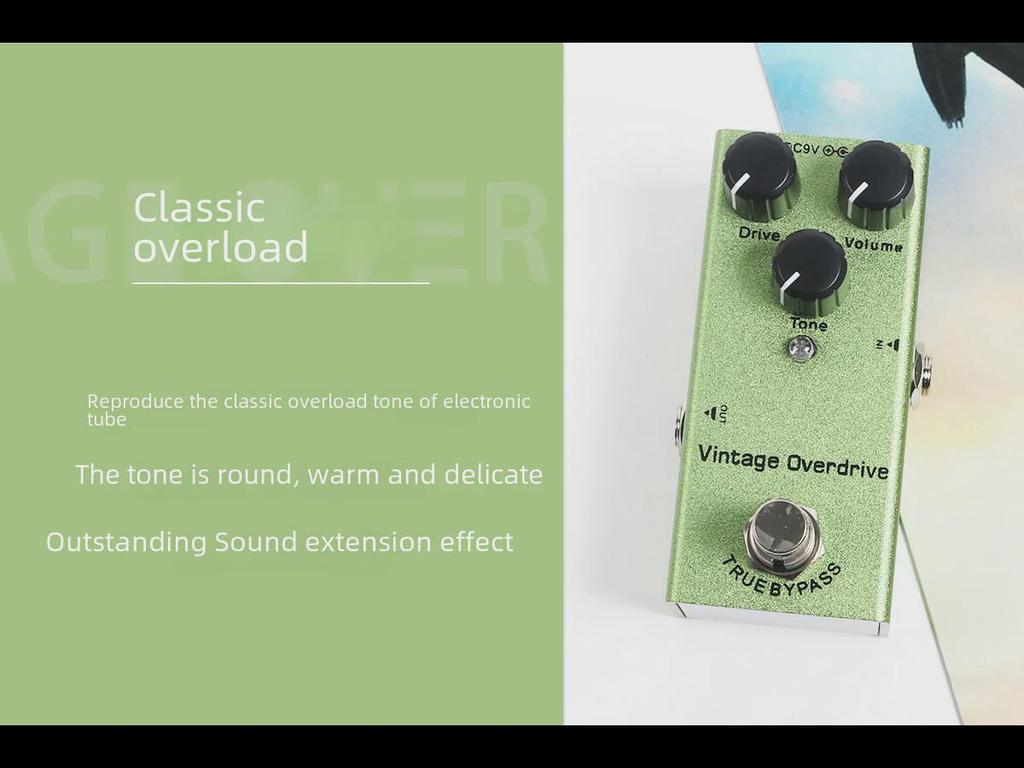 Compact Electric Guitar Effects Pedal: 10 Effects Including EQ, Distortion, Overdrive, Fuzz, Chorus, Simulation & Delay.