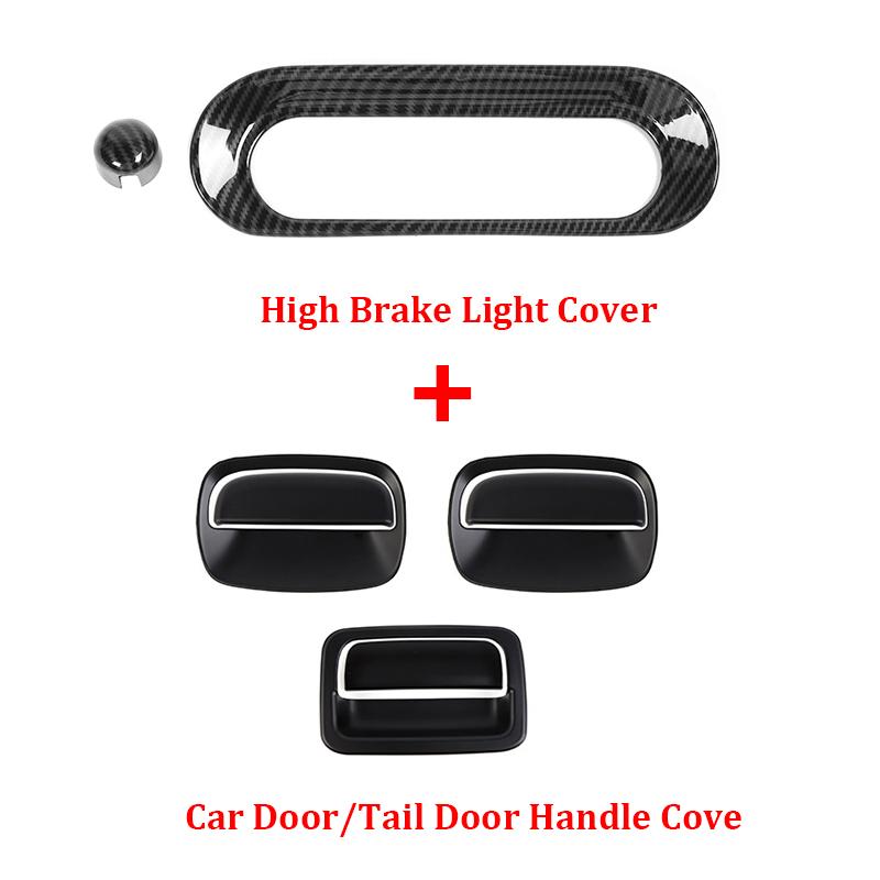 TESIN Car Door Side Rear Tail Door Handle Bowl Trim Cover Fit for Suzuki Jimny 2019-2025 High Brake Light Lamp Cover Accessories