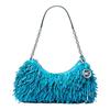 Michael Kors Nolita Quastendesign Buchstabe Anhänger Leder Achselhöhle Schultertasche Mittelgroß Damen Milos Blau