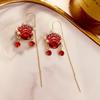 Elegant Retro Peking Opera Face Mask Dangle Earrings - Chinese New Year Ethnic Style for Women