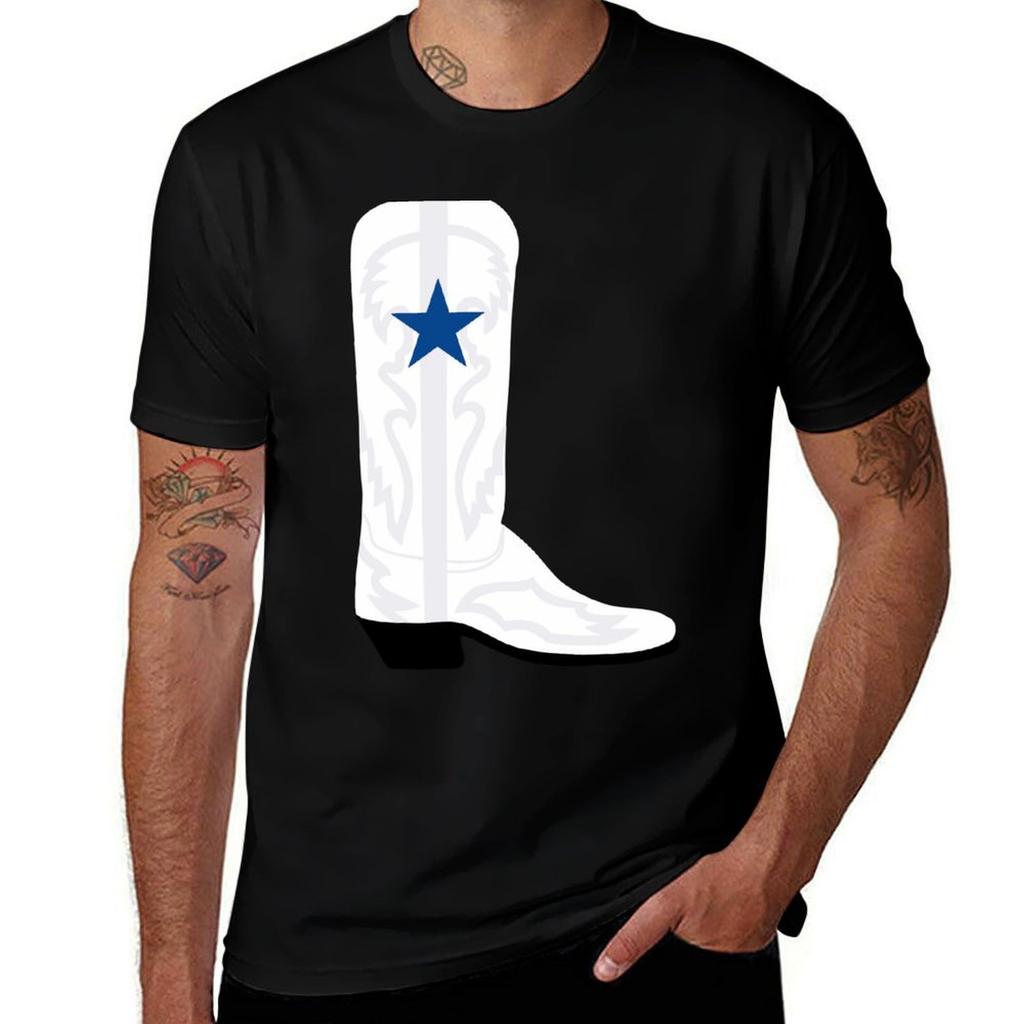 Cowboys Boot Tshirt Running Gym Short Sleeve Sports Tee Tshirt