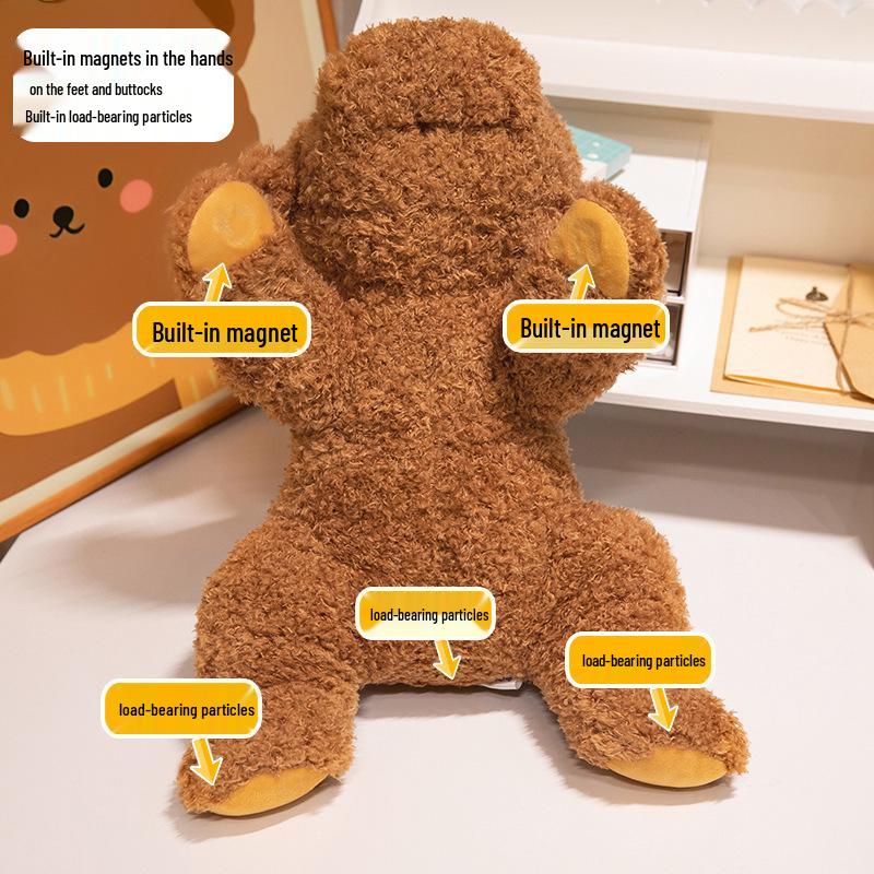 Cute Curly Teddy Dog Plush Toy - Lying Dog Pillow & Sleep Companion Gift