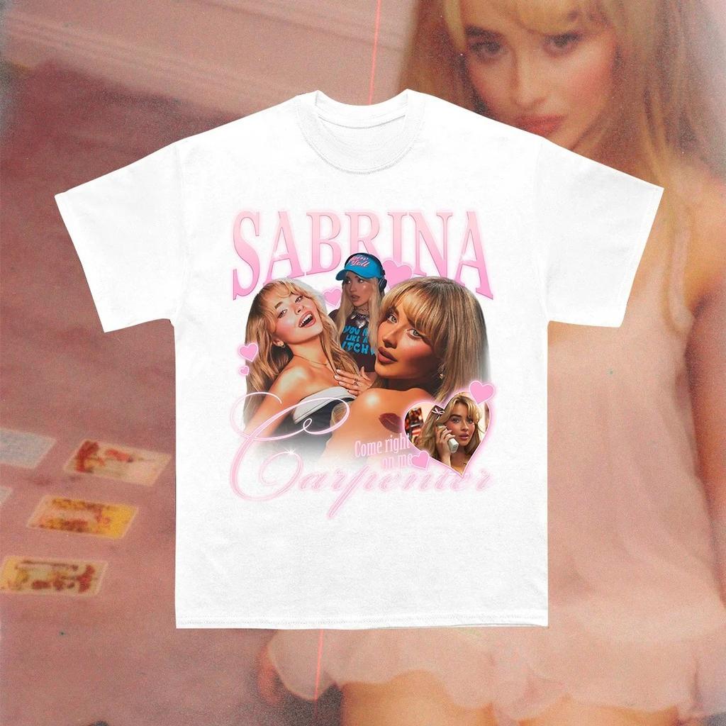 2026 Sabrina Carpenter TShirt Unisex Women Oversized Y2k Street Hip Hop Fashion Casual Cotton Short Sleeve Female Clothing Top Tee