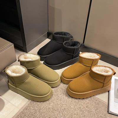 Sneeuwschoenen dames winter fluweel platte zolen dameslaarzen nieuwe schoenen dikke zolen antislip warm katoenen schoenen damesschoenen