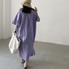 Loose Short Sleeve Long Shirt Dress