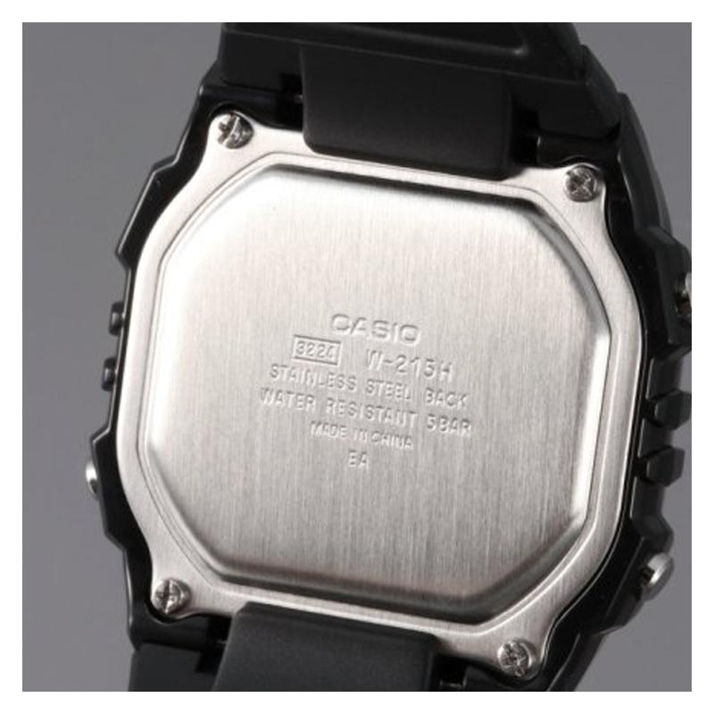Casio small square watch, fashionable and simple couple watch, quartz movement, resin strap, Japanese and Korean watch, same W-215H-1AJHW-215H-7AJH