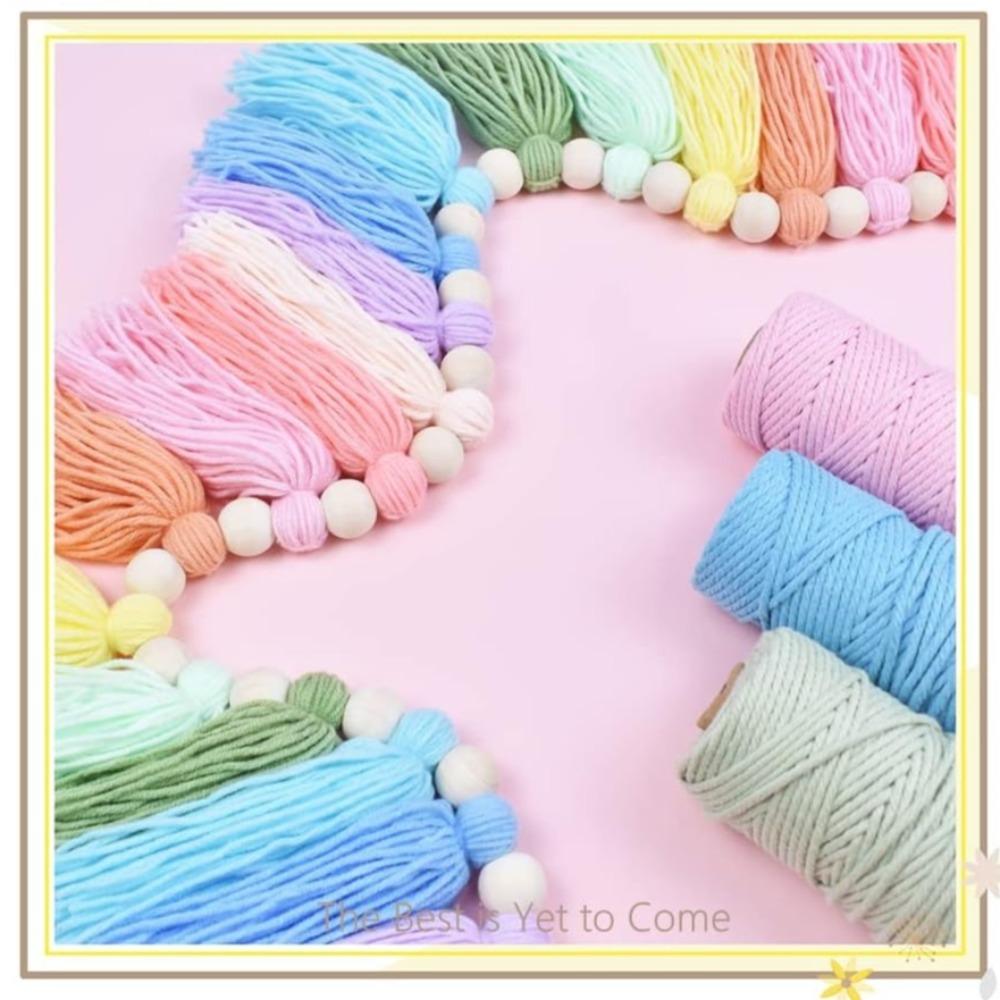 Rainbow Tassel Garland Colorful Yarn Bunting Banner for Spring Classroom Nursery Kids Room Birthday Party School Office Decor