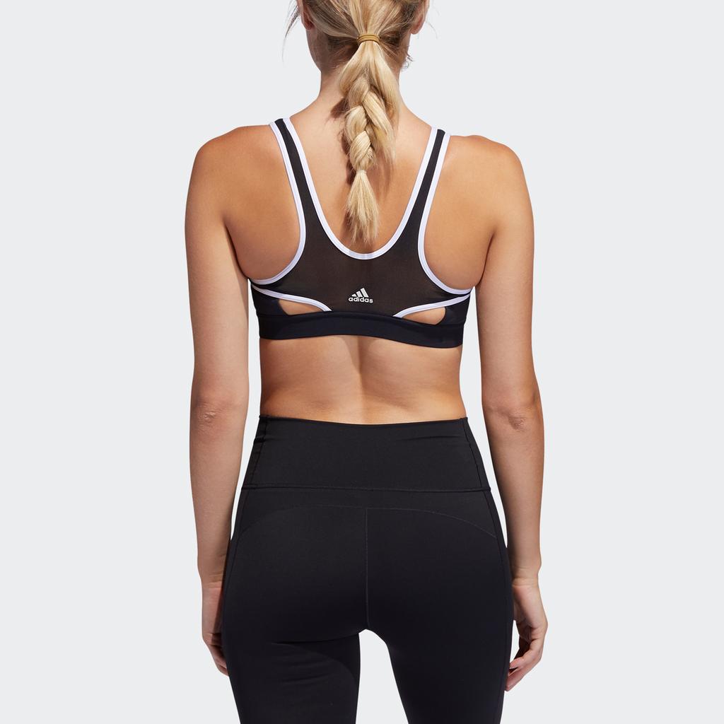 Adidas Drst Torch Bra Medium Intensity Reflective Sports Vest Women Sports Bra Black FI6583