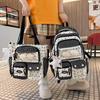 Schoolbag New Schoolbag Female Japanese Ins Cute Dopamine Contrasting Color College Style Primary and Secondary School Students Multi-compartment 
