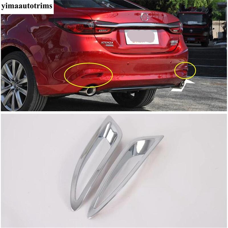 For Mazda 6 Sedan   Car Rear Tail Foglight Fog Lights Lamp Frame Decor Cover Trim ABS Chrome Accessories Exterior Kit
