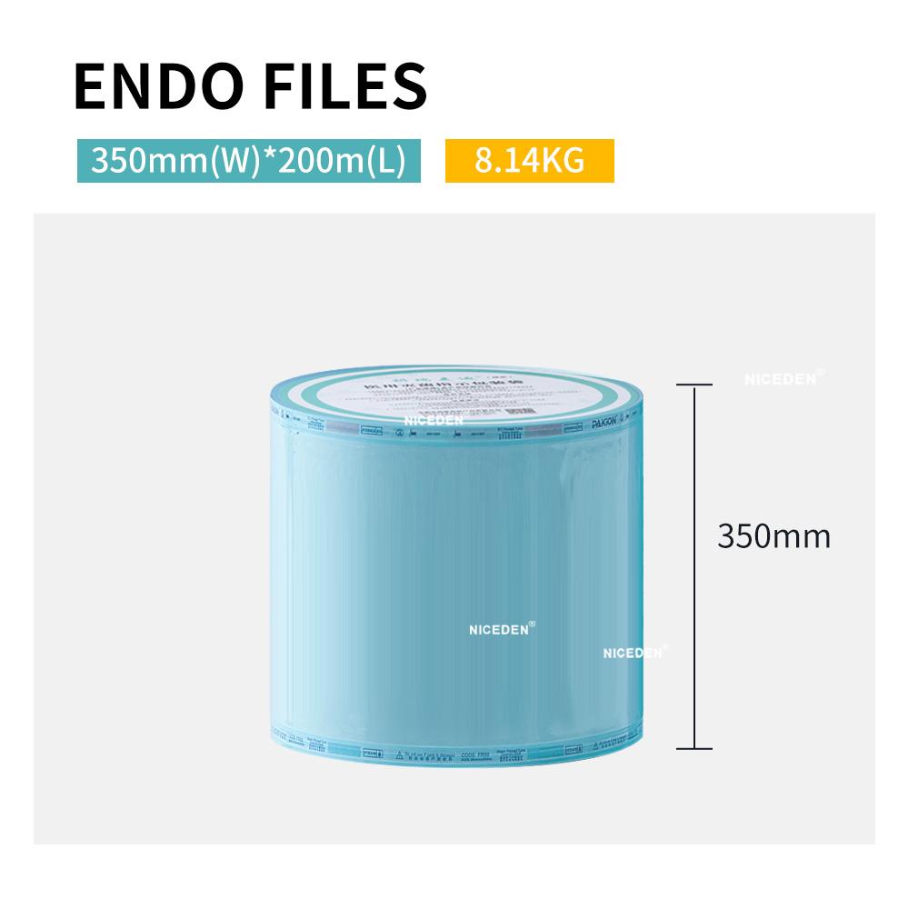 Niceden 14 Inches Hot Selling Medical Devices Packaging Pouch Dental Steam Eto Autoclave Heat Sealing Sterilization Flat Rolls Reel