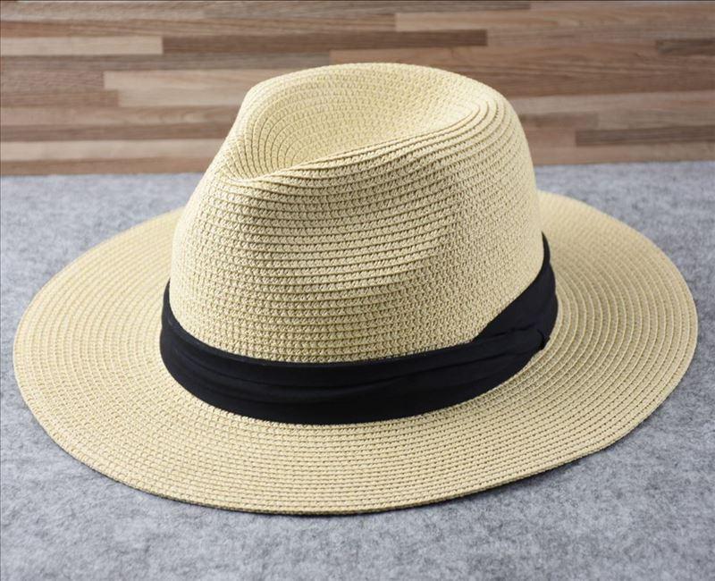 Trendy Plus Size Men's Panama Straw Hat for Sun Protection on Beach & Summer Travel