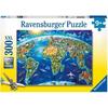 Puzzle 300 P XXL - Carte Des Monuments Du Monde - Ravensburger - Pour Enfant Dès 9 Ans - Fabriqué En Europe