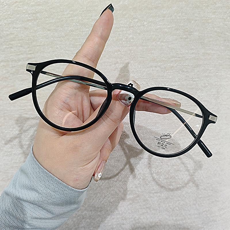 New Retro Ultra-light Round-framed Reading Glasses Anti-blue Light Fashionable Reading Glasses For Both Men And Women 5028