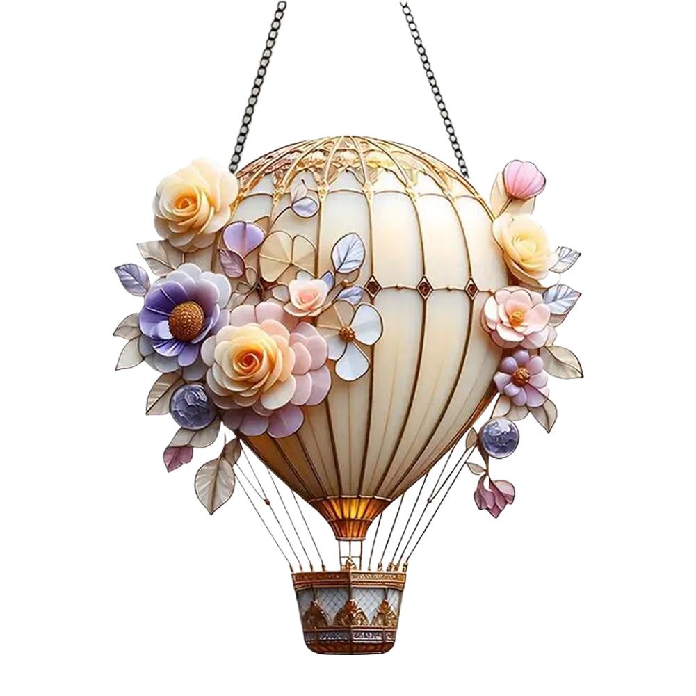 Air Balloon Pendant Sun Catcher Colored Acrylic Wall For Indoor Decor Hanging Window Art Orname K5V2