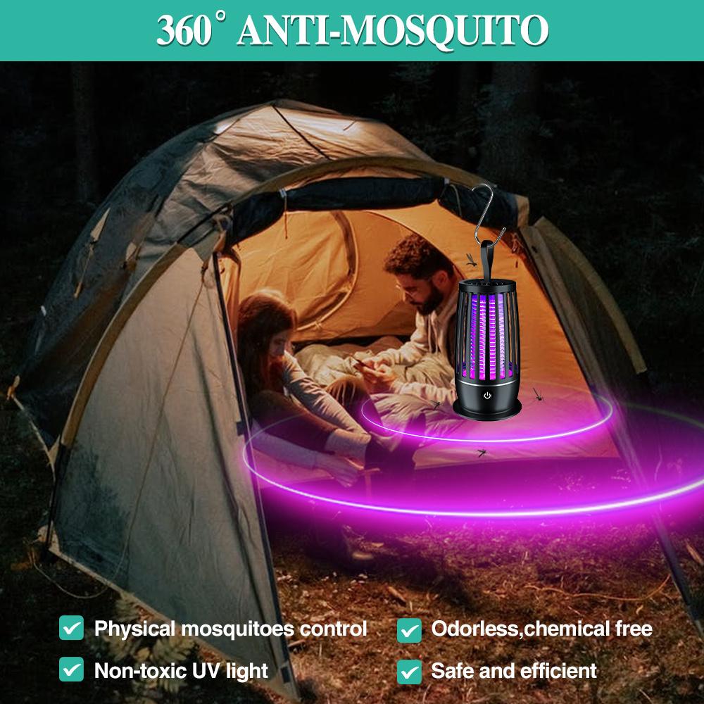 USB Rechargeable Mosquito Killer Lamp Portable,Indoor Outdoor Use,Quiet Operation Ideal for Bedroom,Office,Camping,Essential Summer Mosquito Repellent