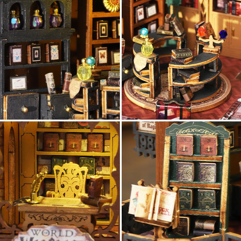 New DIY TWILIGHT BOOK CITY Miniature Kit - Handmade 3D Book Nook Model, Creative Christmas & Black Friday Gift Idea
