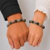 Indischer Achat Edelstein Dehnbares Armband 7.5" , Unisex Armband, Handgefertigter Perlen Schmuck, Geburtstagsgeschenk Für Liebe CSB-50
