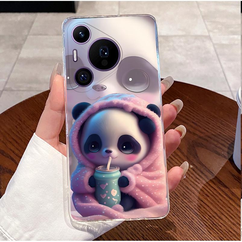 Back Cover For Huawei Pura70 Pura 70 Pro Plus Case Luxury Cute Love Rabbit Funny Pattern Clear Soft Slim TPU Silicone Phone Case