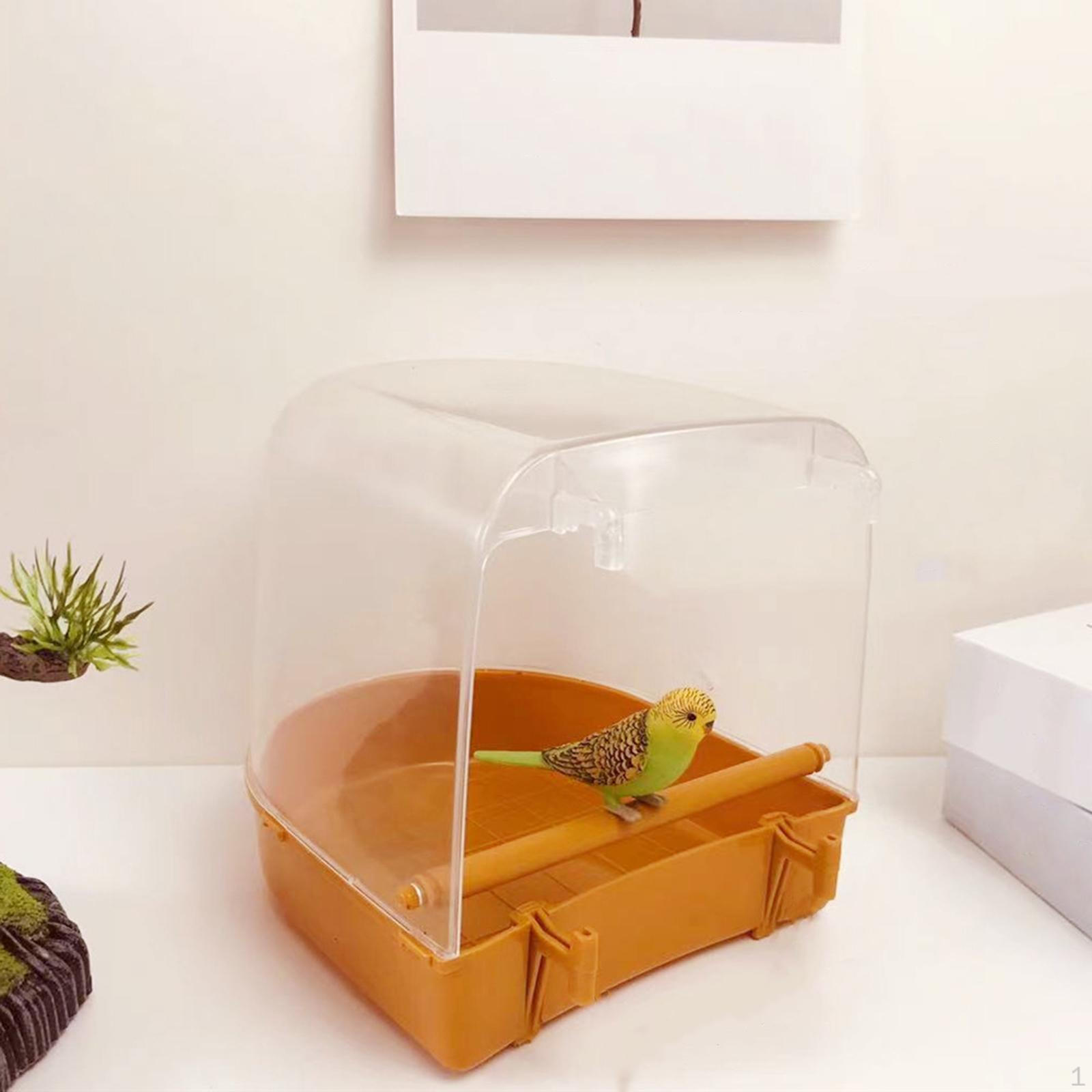 

Bird Bath Box for Cage, Parrot Tub with Clear View, Bathtub, Cage Accessory Supplies