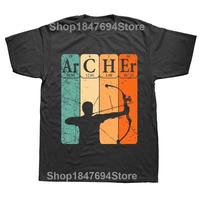 Funny Japanese Archery T Shirts Summer Bow and Arrow Hunting Graphic Cotton Streetwear Short Sleeve Birthday Gifts T-shirt Men#Color(3)