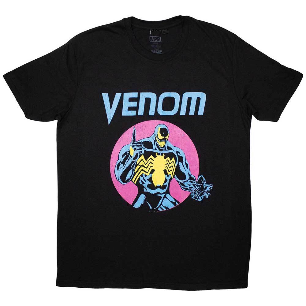 Marvel Comics Venom Purple Circle T-Shirt Black New S