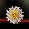 National Sunflower Brooch Women'S Niche Design Sense Crystal Brooch Creative Versatile Anti-Light Pin Suit Accessories